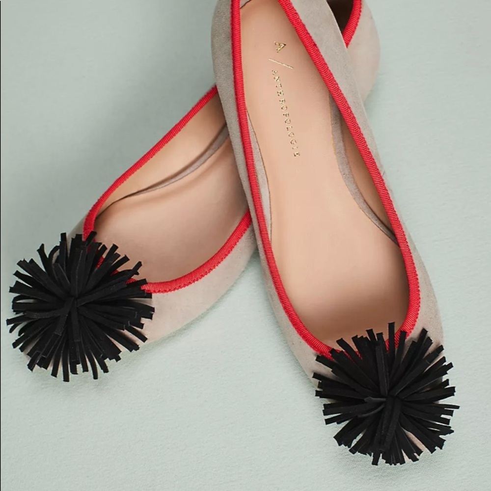 Anthropologie Pommed Ballet Flats